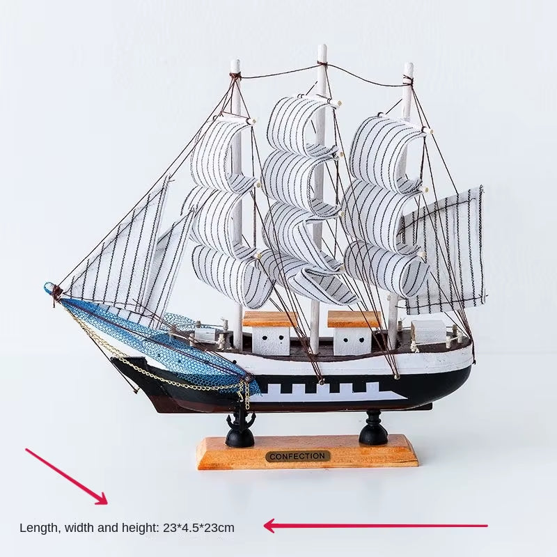 New Wooden Sailboat Model Office Living Room Decoration Crafts Nautical Decoration Creative Model Home Decoration Birthday Gift
