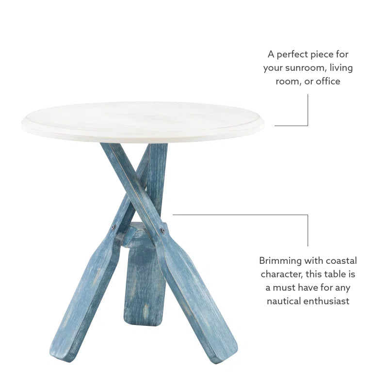 Omar Coastal 3-Leg Decorative Oar Side Table