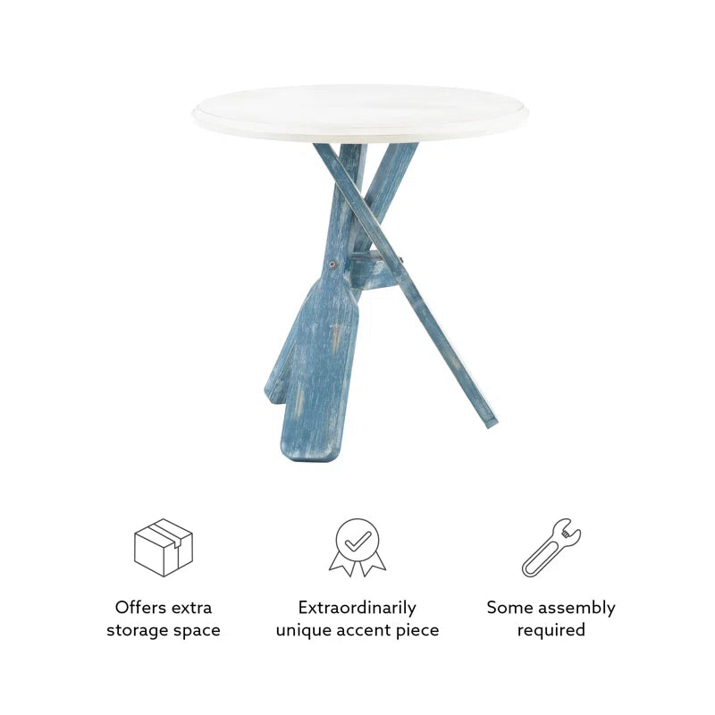 Omar Coastal 3-Leg Decorative Oar Side Table