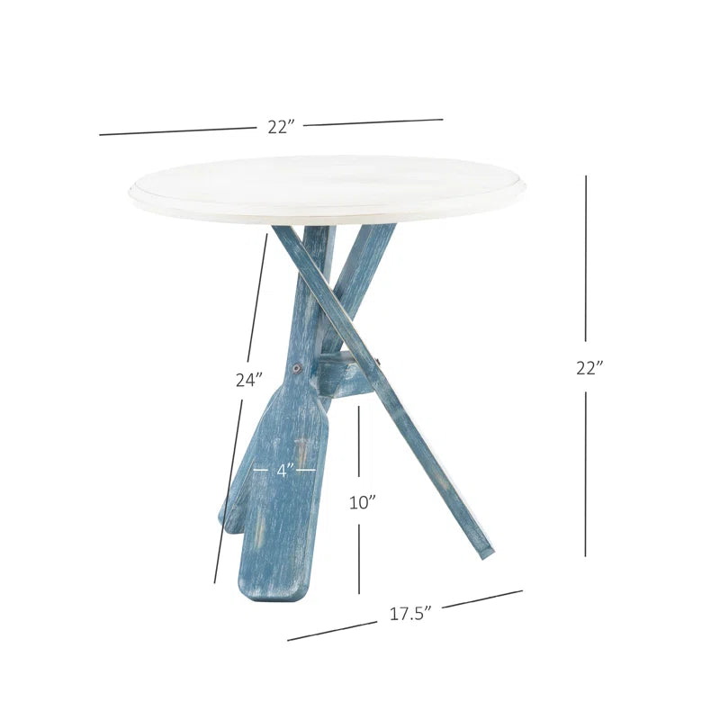 Omar Coastal 3-Leg Decorative Oar Side Table